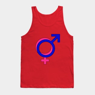 Male and Female Symbols overlaid Tank Top